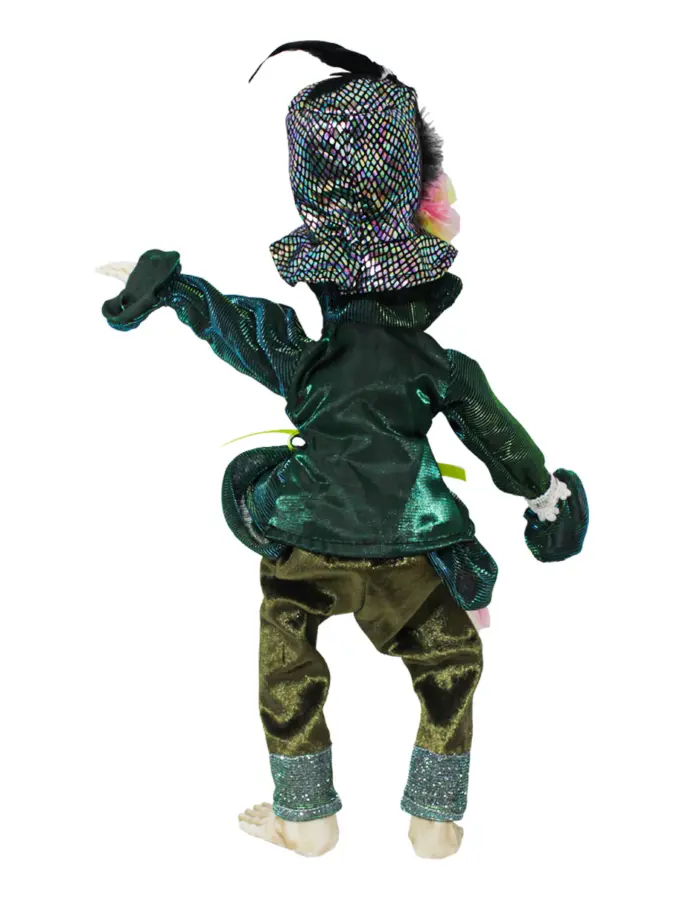 Esqueleto con traje verde con sombrero de 50cm - Image 4