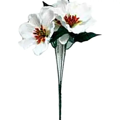 Ramo con 3 magnolias de tela blanca de 38cm