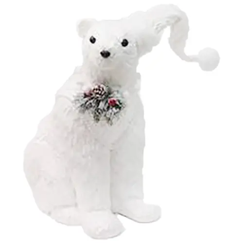 Oso polar blanco sentado
