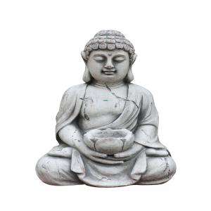 Buda sentado terminado piedra de 41×28.5x60cm