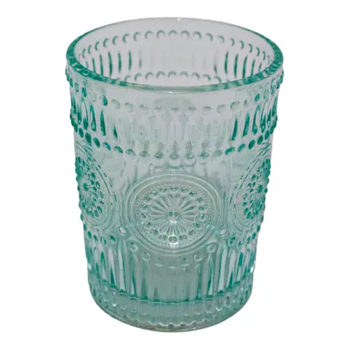 Vaso de vidrio azul