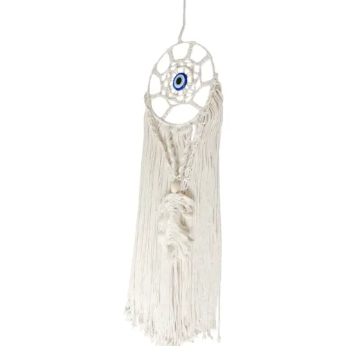 Colgante de pared de macrame diseño atrapa sueños de 23x1x85cm