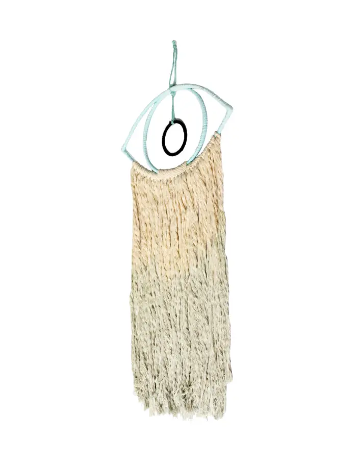 Colgante de pared de macrame diseño atrapa sueños ojo turco de 29.5x1x53cm - Image 2