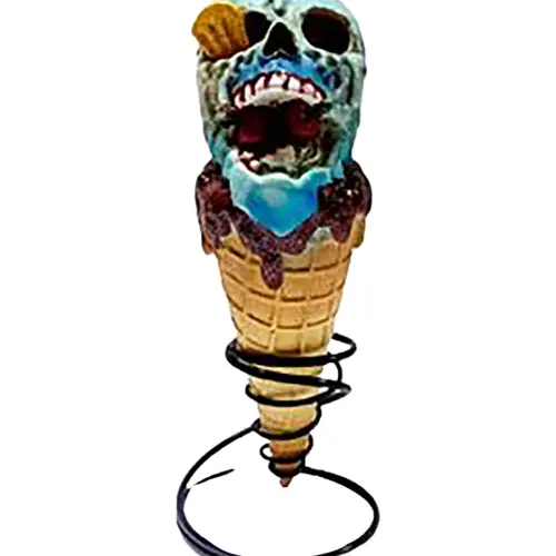 Helado con craneo azul