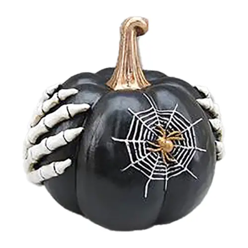 Calabaza de poliresina negra