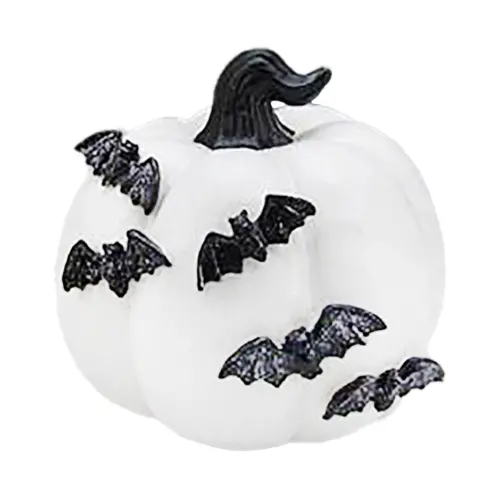 Calabaza de poliresina blanca