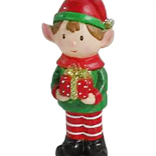 Duende de poliresina rojo