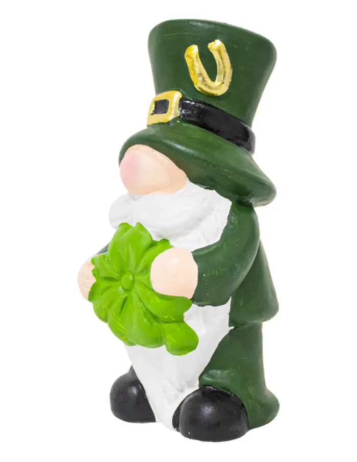 Duende de cerámica de la suerte con trébol de 7x7x15cm - Image 2