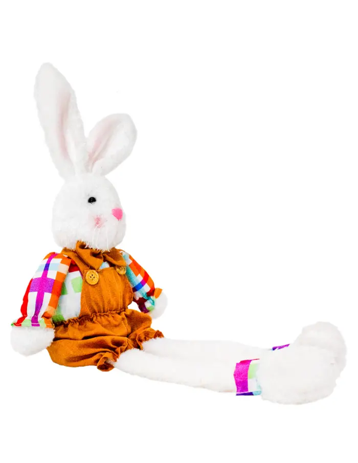 Decoración diseño conejo sentado con overol de 7x15x56cm - Image 2