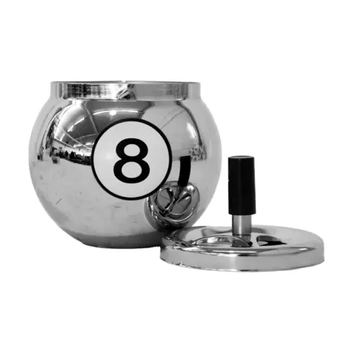 Cenicero diseño bola de billar 8
