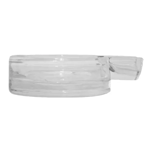 Cenicero individual de cristal redondo transparente