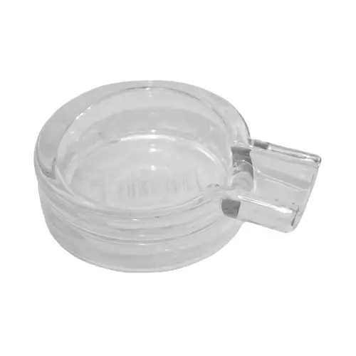 Cenicero individual de cristal redondo transparente