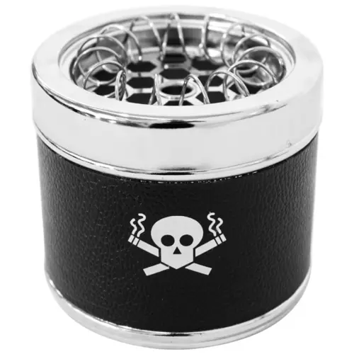 Cenicero redondo con diseño de calavera de 9.5cm