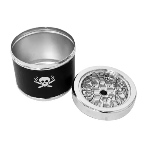 Cenicero redondo con diseño de calavera de 9.5cm