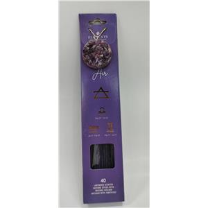 Paquete de incienso de 40 varas y quemador de piedra con fragancia de lavanda de 6.5x30x2cm