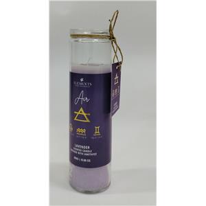 Vela aromatica de vidrio y piedras con fragancia de sandalo de 300g y 6x20x6cm