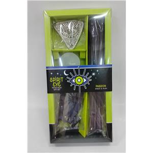Set de incienso con ojo 30 varas 20 conos 1 vela y 1 soporte con fragancia de conexión de 11x23x2.5c