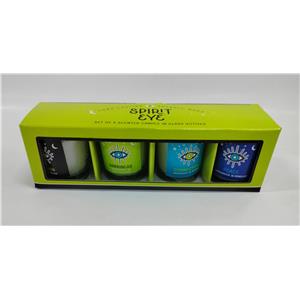 Set de 4 velas aromaticas en vasito de vidrio con fragancia de pasión de 50g y 6x22x6cm