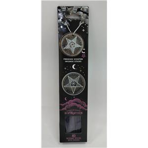 Paquete negro con 40 varas de incienso y quemador de estrella con fragancia de atracción de 6.5x30x2