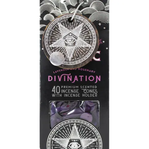 Paquete negro con 40 conos de incienso y quemador de estrella con fragancia de atracción de 6.5×16.5
