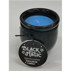 Vela aromatica en envase de ceramica negro con fragancia de felicidad con 300g y 7.5x8x7.5cm