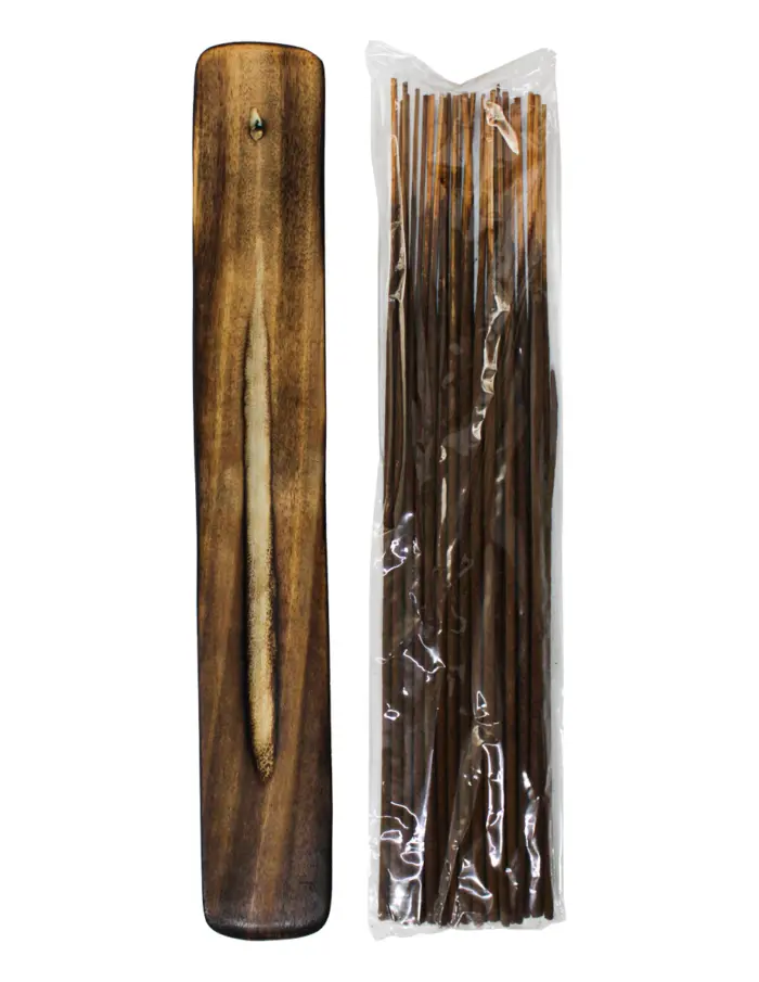 Tubo con 30 varas de incienso con quemador y fragancia de roble inglés y groselle negra de 4.5x28x4. - Image 3