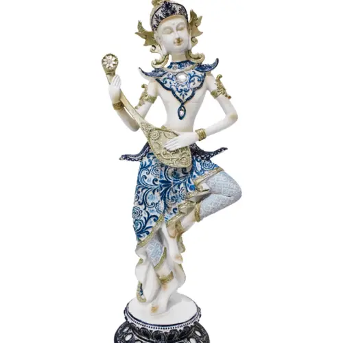 Buda de resina tocando