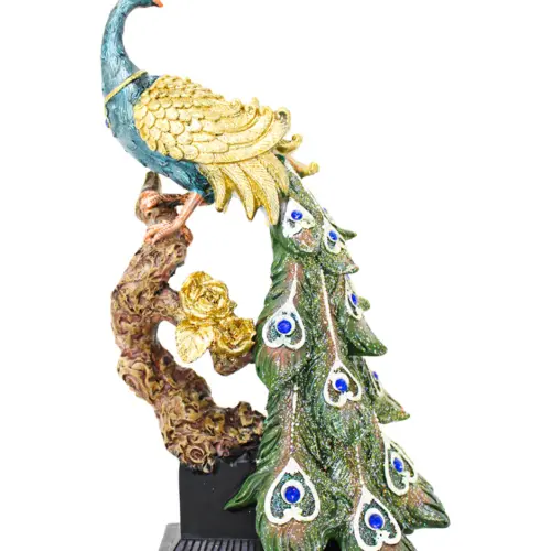 Pavorreal de poliresina de 16.5×9.5x30cm