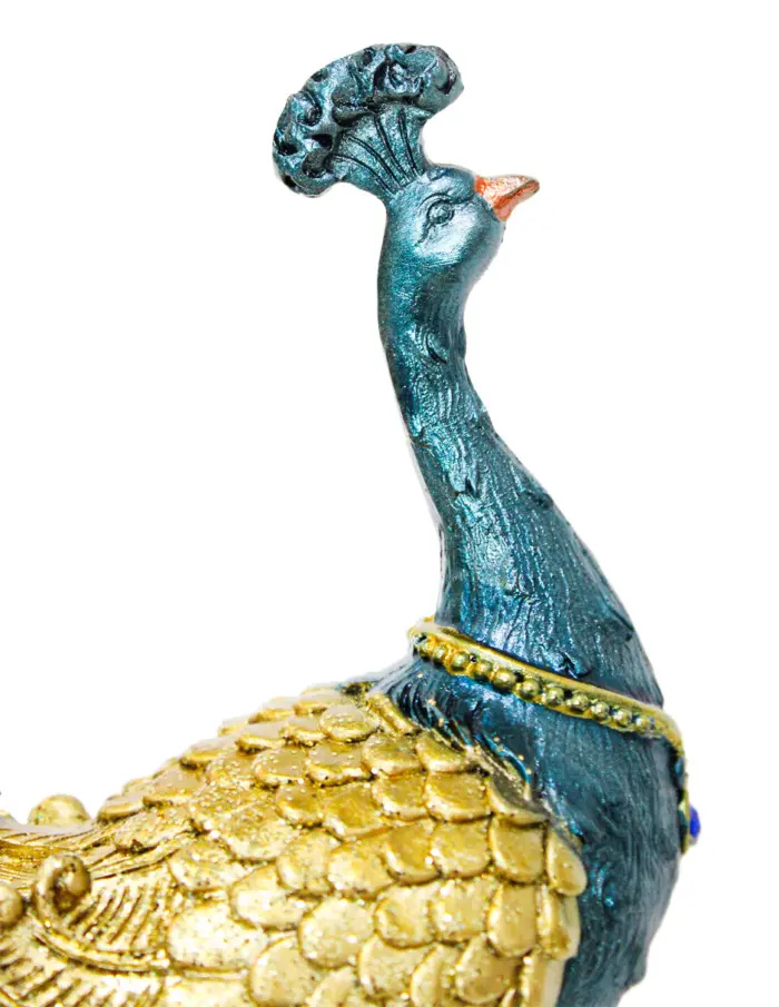 Pavorreal de poliresina de 13.5x9x36cm - Image 3
