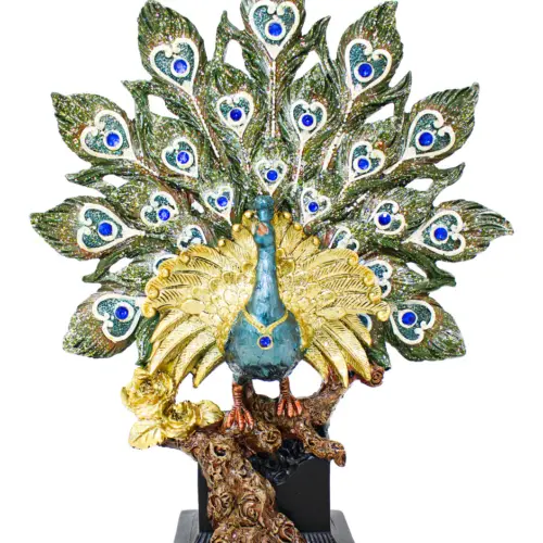 Pavorreal de poliresina de 25.5x9x33cm