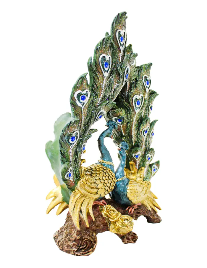 Pavorreal de poliresina de 24x11x34cm - Image 2