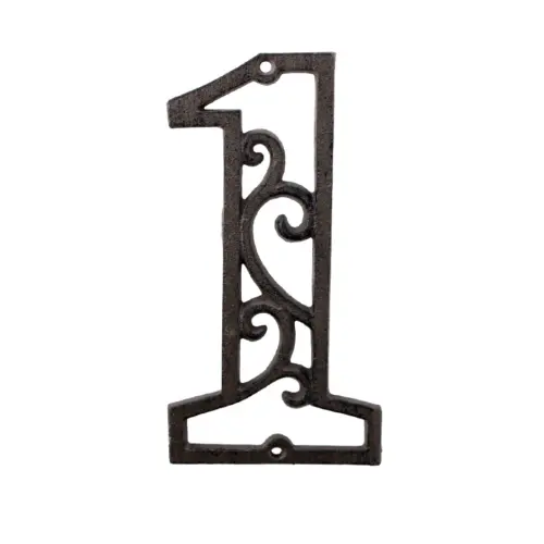 Número 1decorativo de hierro de 10cm