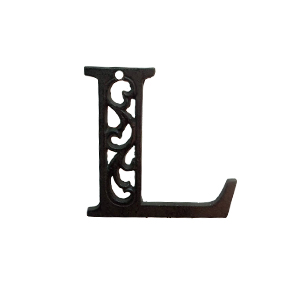 Letra L de hierro de 10cm