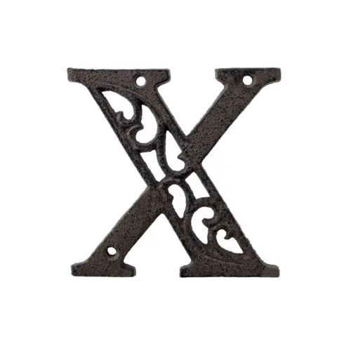 Letra X de hierro de 10cm