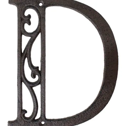 Letra D de hierro de 20cm