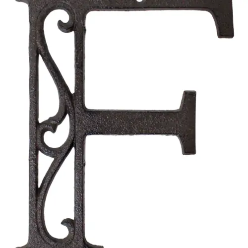 Letra F de hierro de 20cm