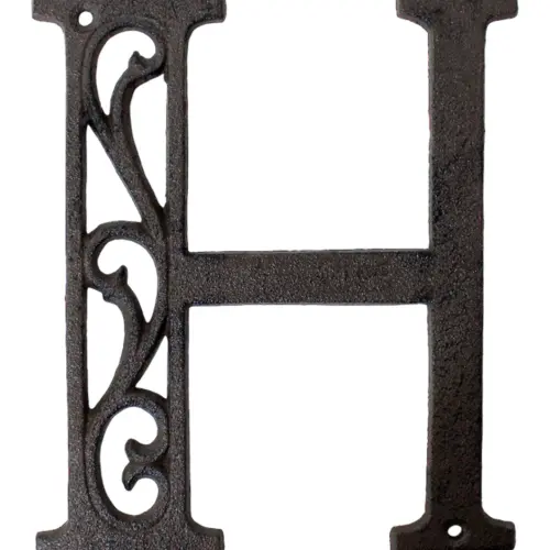 Letra H de hierro de 20cm