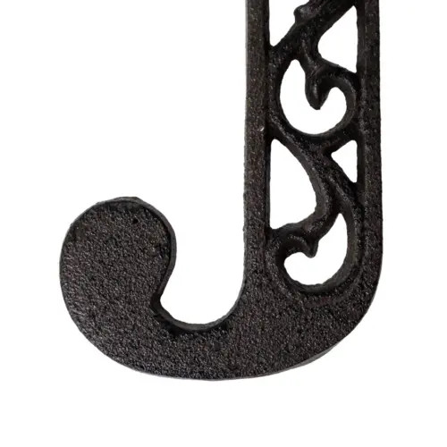 Letra J de hierro de 20cm