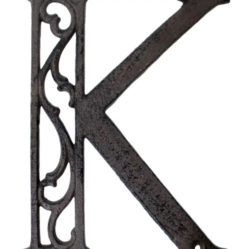 Letra K de hierro de 20cm