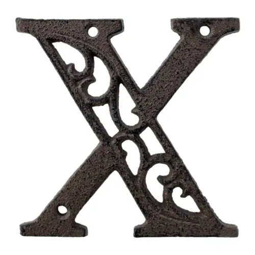 Letra X de hierro de 20cm