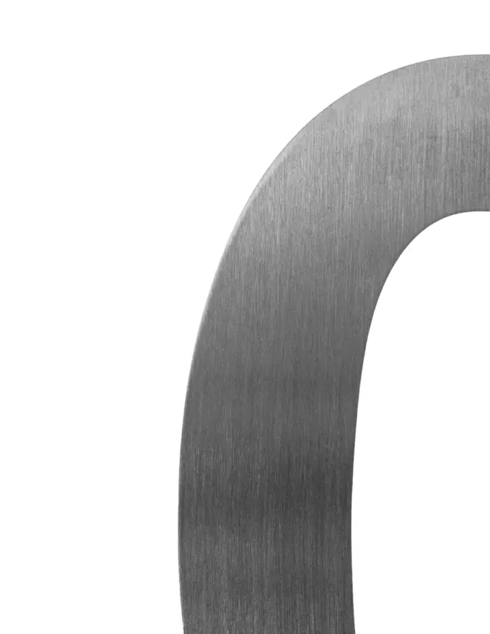 Número 0 decorativo de acero de 15cm - Image 2