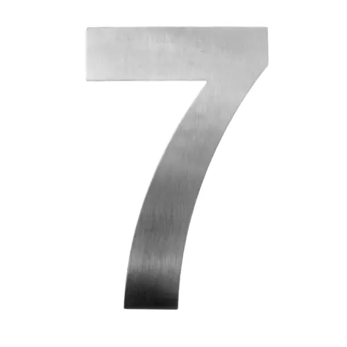 Número 7 decorativo de acero de 15cm