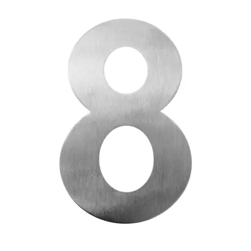 Número 8 decorativo de acero de 15cm