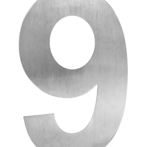 Número 9 decorativo de acero de 25cm