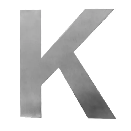 Letra K de acero de 15cm