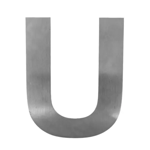 Letra U de acero de 15cm