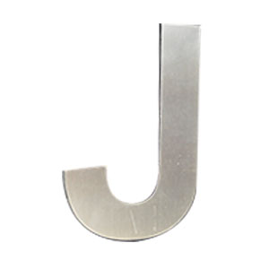 Letra J de acero de 25cm
