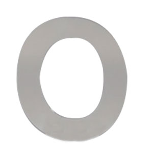 Letra O de acero de 25cm