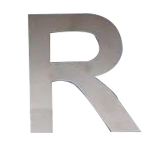 Letra R de acero de 25cm