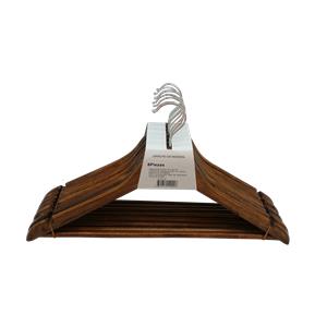 Juego de 8 ganchos de madera para blusa y pantalón
